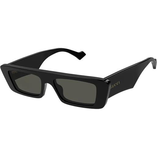 Gucci gg1331s 001 rettangolari - occhiali da sole uomo nero