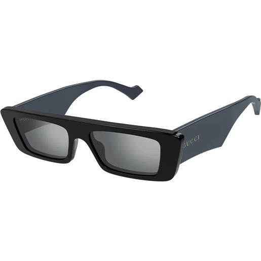Gucci gg1331s 005 rettangolari - occhiali da sole uomo nero