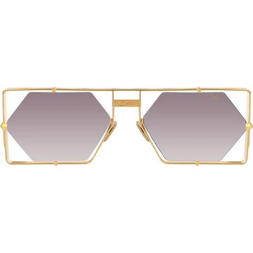 Cazal 004 001 24kt limited edition geometrici - occhiali da sole unisex oro
