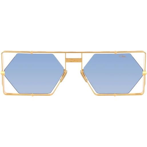 Cazal 004 002 24kt limited edition geometrici - occhiali da sole unisex oro