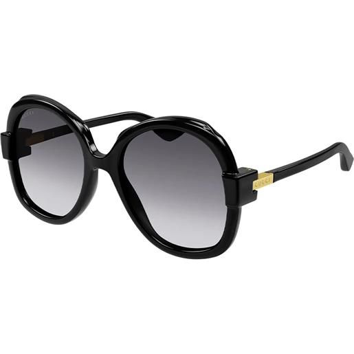 Gucci gg1432s 001 farfalla - occhiali da sole donna nero