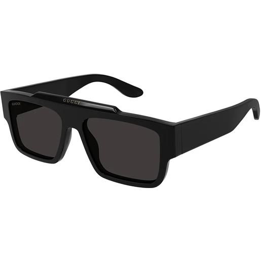 Gucci gg1460s 001 squadrati - occhiali da sole uomo nero