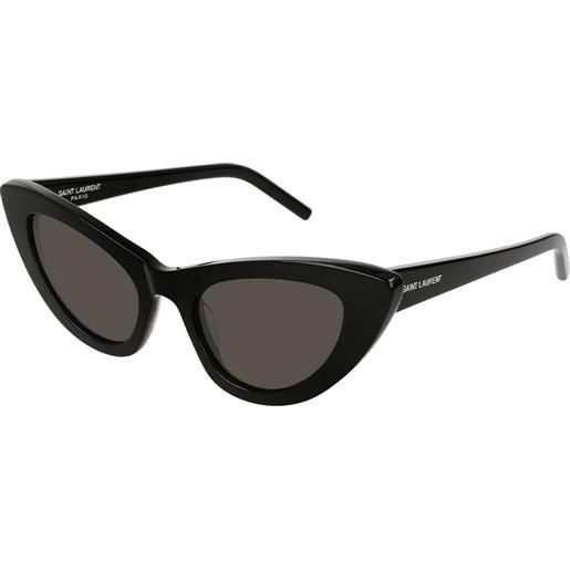 Saint Laurent lily sl 213 001 cat-eye - occhiali da sole donna nero