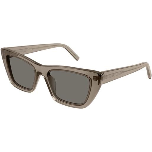 Saint Laurent mica sl 276 045 cat-eye - occhiali da sole brown grey