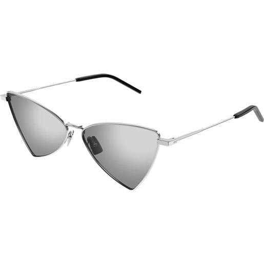 Saint Laurent jerry sl 303 010 geometrici - occhiali da sole unisex argento