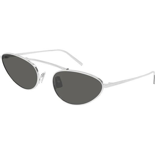 Saint Laurent sl 538 002 ovali - occhiali da sole donna argento