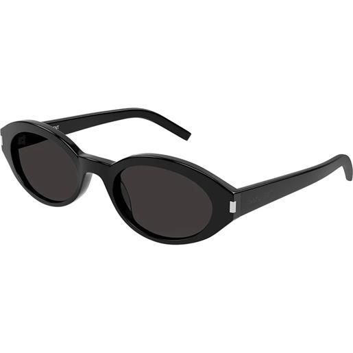 Saint Laurent sl 567 001 ovali - occhiali da sole donna neri