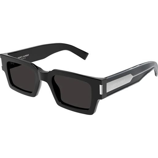 Saint Laurent sl 572 001 squadrati - occhiali da sole unisex neri
