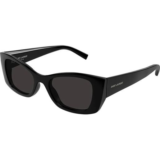 Saint Laurent sl 593 001 cat-eye - occhiali da sole donna neri
