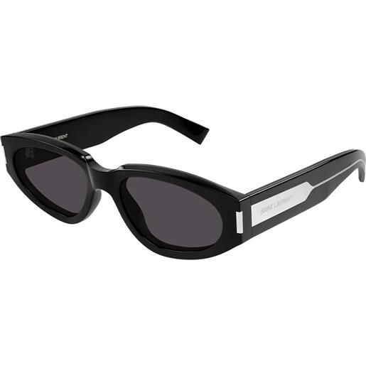 Saint Laurent sl 618 001 ovali - occhiali da sole neri