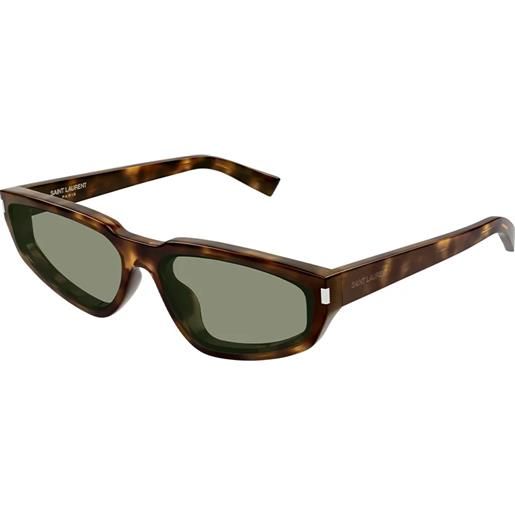 Saint Laurent nova sl 634 003 cat-eye - occhiali da sole havana green
