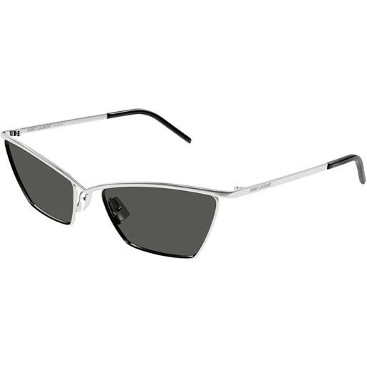 Saint Laurent sl 637 002 cat-eye - occhiali da sole silver