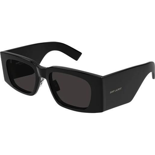 Saint Laurent sl 654 001 rettangolari - occhiali da sole nero