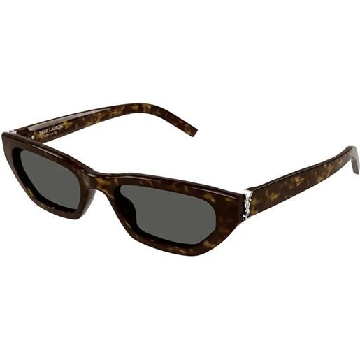 Saint Laurent sl m126 002 cat-eye - occhiali da sole havana