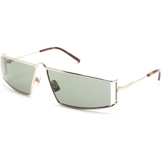 Saint Laurent sl606 004 rettangolari - occhiali da sole donna oro