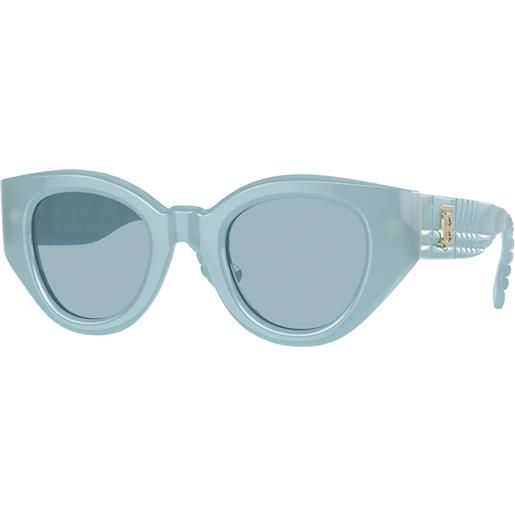 Burberry meadow be4390 408680 cat-eye - occhiali da sole donna azzurro