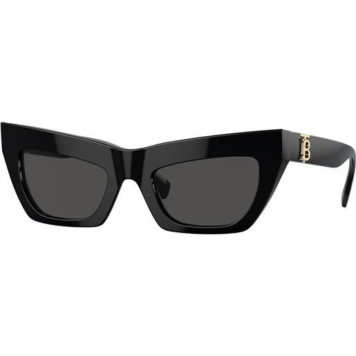 Burberry be4405 300187 cat-eye - occhiali da sole donna nero