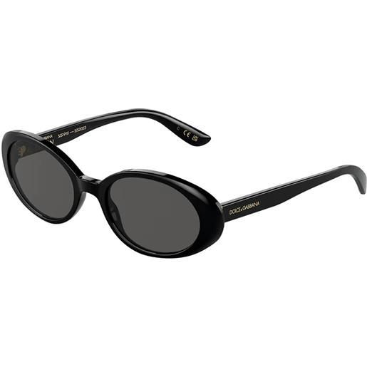 Dolce & Gabbana dg4443 501/87 ovali - occhiali da sole donna nero