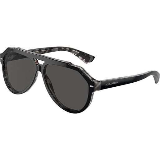 Dolce & Gabbana dg4452 340387 aviator - occhiali da sole uomo nero havana