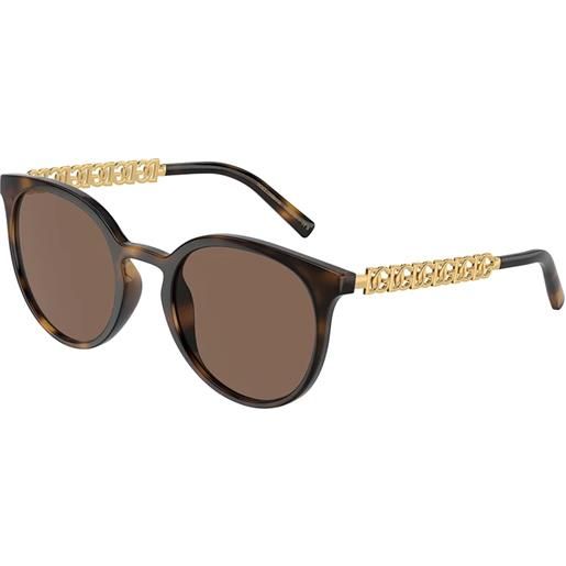 Dolce & Gabbana dg6189u 502/73 rotondi - occhiali da sole donna havana