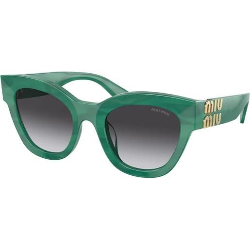 Miu Miu mu01ys 15h09s squadrati - occhiali da sole donna verde