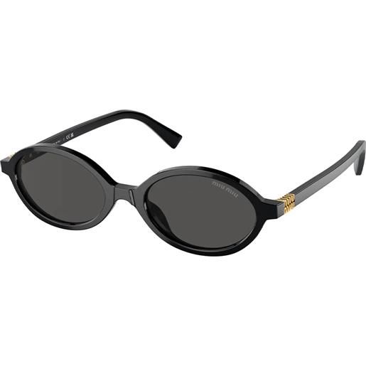 Miu Miu mu04zs 1ab5s0 ovali - occhiali da sole donna nero