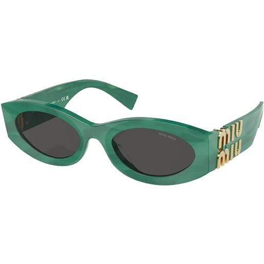 Miu Miu mu11ws 15h5s0 ovali - occhiali da sole donna verde