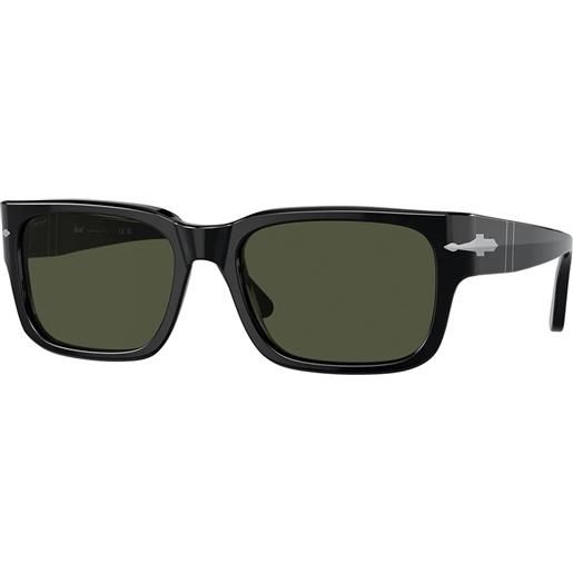 Persol po3315s 95/31 rettangolari - occhiali da sole uomo nero