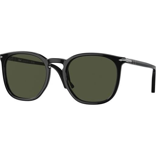 Persol po3316s 95/31 rotondi - occhiali da sole unisex nero