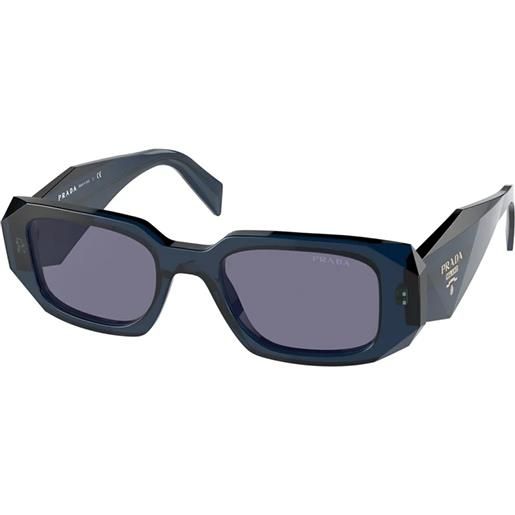 Prada pr17ws 08q420 rettangolari - occhiali da sole blu