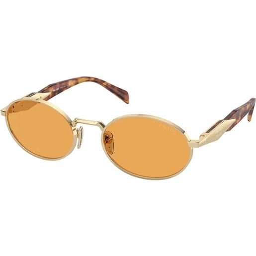 Prada pr65zs zvn02z ovali - occhiali da sole donna oro