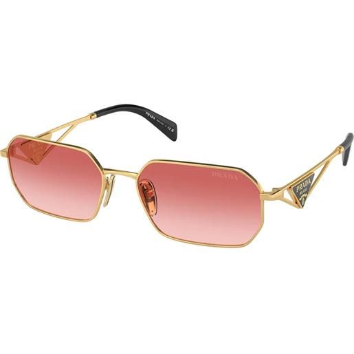 Prada pra51s 5ak40c geometrici - occhiali da sole donna oro