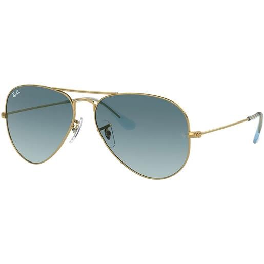 Ray-Ban aviator rb3025 001/3m aviator - occhiali da sole unisex oro