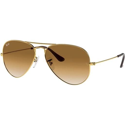 Ray-Ban aviator rb3025 001/51 aviator - occhiali da sole unisex oro