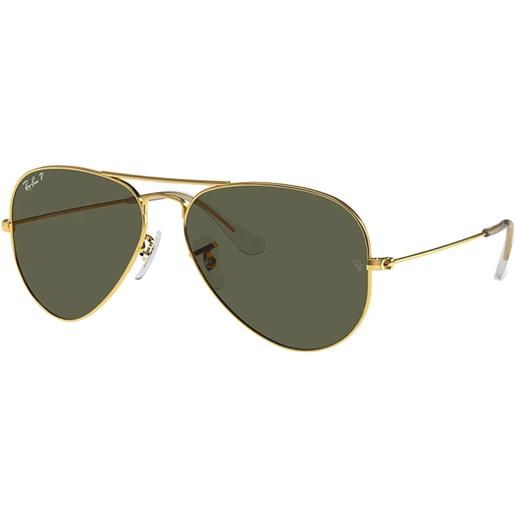 Ray-Ban aviator rb3025 001/58 aviator - occhiali da sole unisex oro