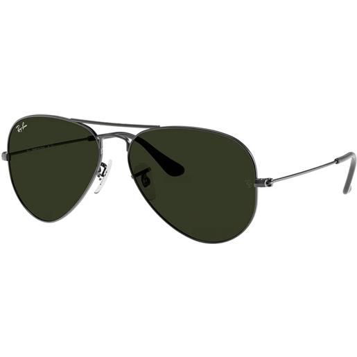 Ray-Ban aviator rb3025 w0879 aviator - occhiali da sole unisex grigio