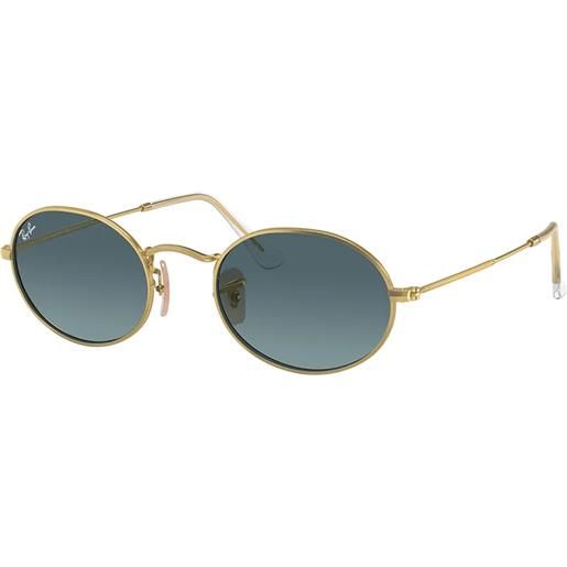 Ray-Ban oval rb3547 001/3m ovali - occhiali da sole unisex oro