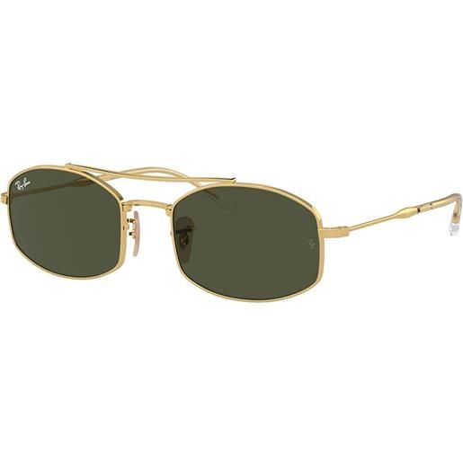 Ray-Ban rb3719 001/31 ovali - occhiali da sole unisex oro