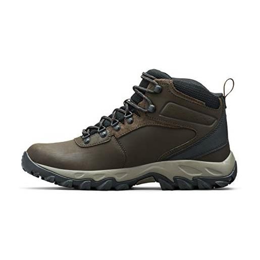 Columbia men's newton ridge plus ii waterproof, scarpe da escursionismo uomo, cordowan squash, 43 eu larga