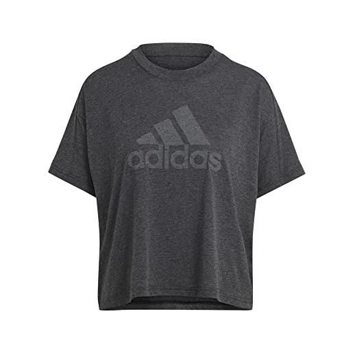 Adidas w winrs tee, t-shirt donna, pnstme/bianco, m