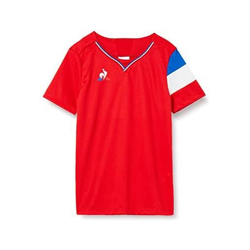 Le coq sportif n°5 maillot match premium ss, maglietta a maniche corte bambino, rosso puro, 14a