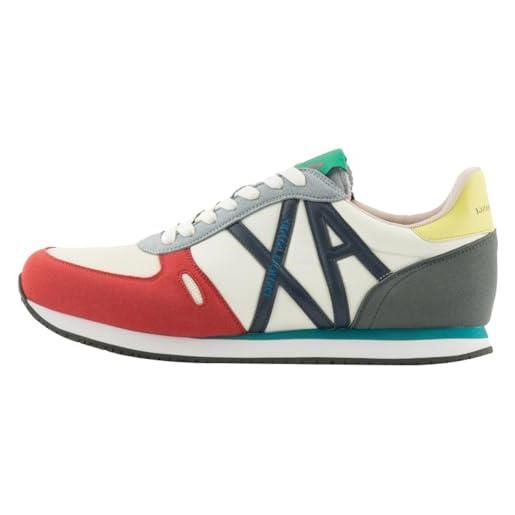 Armani Exchange rio, essential, side logo, scarpe da ginnastica uomo, multicolore, 42.5 eu