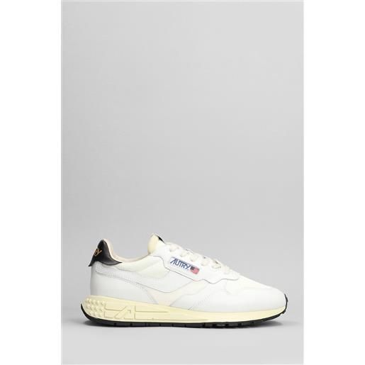 Autry sneakers reelwind low in pelle e tessuto bianco
