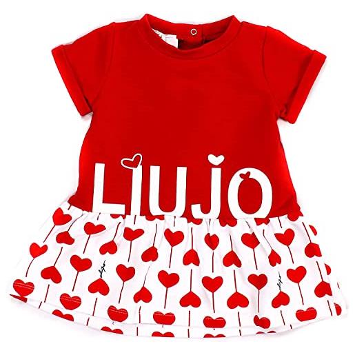 Liu Jo Jeans liujo abitino in felpa con cuori rosso (12 mesi)