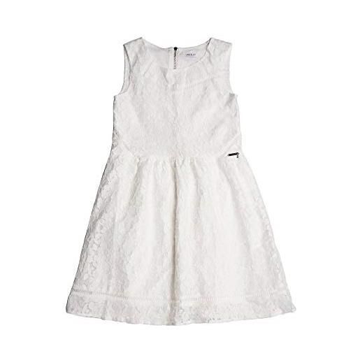 Guess - vestito da bambina, senza maniche, in pizzo, colore: bianco bianco 7 anni