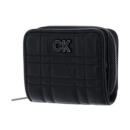 Calvin Klein re-lock quilt zip around wallet ck black