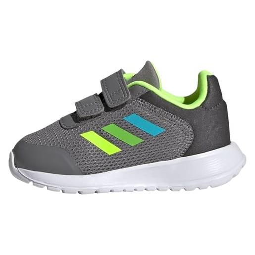 adidas tensaur run shoes, scarpe, grey three lucid lime lucid lemon, 32 eu