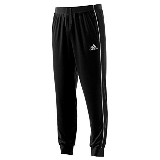 adidas core18 sw pnt, pantaloni da ginnastica uomo, black/white, xs
