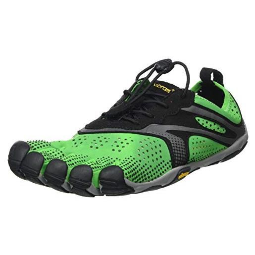Vibram v-run, scarpe da ginnastica uomo, green black, 46 eu