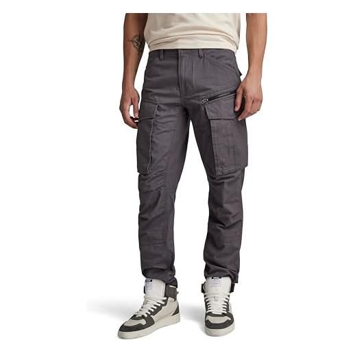 G-STAR RAW rovic zip 3d regular tapered pants, pantaloni uomo, grigio (grey asphalt d02190-d213-g277), 34w / 34l
